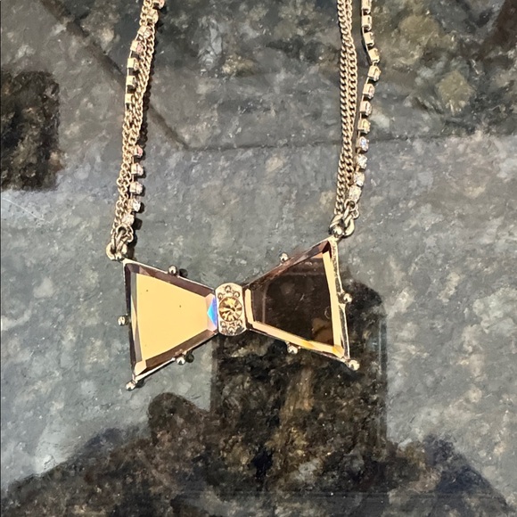 EUC Betsy Johnson Gold Bow Necklace and Bracelet Set - Picture 9 of 12